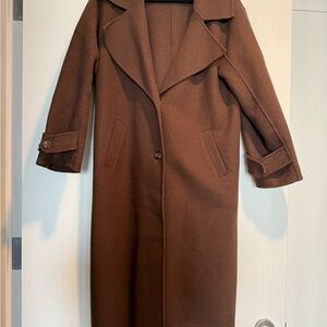 OAK + FORT Deep Brown Trench Coat
